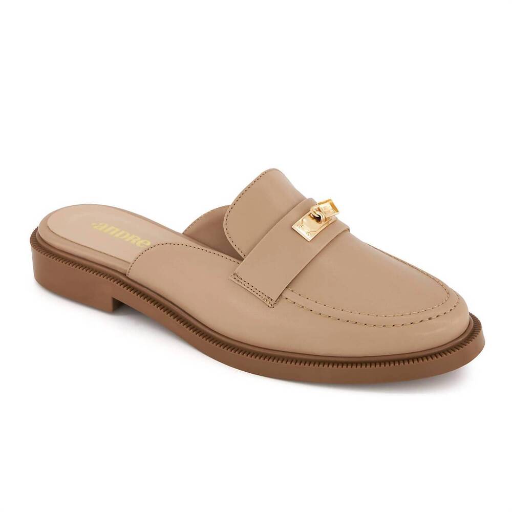 NEW ANDREA women's moccasin clogs in beige